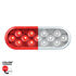 36114 by UNITED PACIFIC - Fury Light - 13 LED 6" Oval Double (Stop & Turn), Red & White LED/Clear Lens