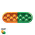36116 by UNITED PACIFIC - 6" Oval Double Fury Turn Signal with 13 Amber and Green LED Clear Lens