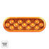36116 by UNITED PACIFIC - 6" Oval Double Fury Turn Signal with 13 Amber and Green LED Clear Lens