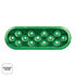 36116 by UNITED PACIFIC - 6" Oval Double Fury Turn Signal with 13 Amber and Green LED Clear Lens
