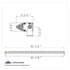 36616 by UNITED PACIFIC - Light Bar - High Power, LED, Spot/Flood Light, Clear Lens, Black Aluminum Housing, Single Row, 40 CREE LED Light Bar, 14000 Lumens, with Mounting Bracket