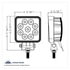 36618 by UNITED PACIFIC - Work Light - Flood Light, Vehicle-Mounted, 9 High Power, LED, 4-1/4" Square "Competition Series"