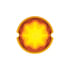 36658 by UNITED PACIFIC - Truck Cab Light - 9 LED, Dual Function, GloLight Watermelon, Amber LED/Lens