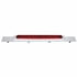 United Pacific 36712 Mud Flap Hanger Mud Flap Hanger - Mud Flap Plate, Top, Chrome, with 19 LED 17" Light Bar & Bezel, Red