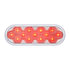 36723 by UNITED PACIFIC - Stop, Turn, & Tail Light - 13 LED 6" Oval, Double Fury, with Warning Light, Red & Amber LED/Clear Lens
