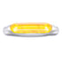 36817 by UNITED PACIFIC - Clearance/Marker Light - 4 LED LightTrack, Amber LED/Clear Lens, With Chrome Bezel