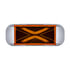36819 by UNITED PACIFIC - Clearance/Marker Light - 4 LED Saber, Amber LED/Amber Lens, Rectangle Design, With Chrome Bezel