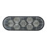 36857 by UNITED PACIFIC - Brake/Tail/Turn Signal Light - 7 LED, Oval, Red LED/Clear Lens