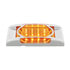 36893 by UNITED PACIFIC - Clearance/Marker Light, with Chrome Bezel, 16 LED, Reflector, Amber LED,/Amber Lens