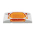 36893 by UNITED PACIFIC - Clearance/Marker Light, with Chrome Bezel, 16 LED, Reflector, Amber LED,/Amber Lens