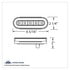 36924BRK by UNITED PACIFIC - Brake/Tail/Turn Signal Light - 22 LED 6" Oval "Glo" Halo, Kit, Red LED/Red Lens