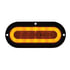 36954 by UNITED PACIFIC - Turn Signal Light - 22 LED 6" Oval Flange Mount "Glo", Amber LED/Amber Lens