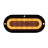 36956 by UNITED PACIFIC - Turn Signal Light - 22 LED 6" Oval Flange Mount "Glo", Amber LED/Clear Lens