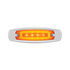36980B by UNITED PACIFIC - Clearance/Marker Light - with Bezel, 16 LED, "Glo", Rectangular, Amber LED/Amber Lens