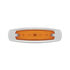 36980B by UNITED PACIFIC - Clearance/Marker Light - with Bezel, 16 LED, "Glo", Rectangular, Amber LED/Amber Lens