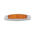 36980B by UNITED PACIFIC - Clearance/Marker Light - with Bezel, 16 LED, "Glo", Rectangular, Amber LED/Amber Lens