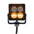 37186B by UNITED PACIFIC - Multi-Purpose Warning Light - 4 High Power LED Square Warning Lighthead, Amber LED