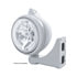 32629 by UNITED PACIFIC - Guide Headlight - 682-C Style, RH/LH, 7", Round, Chrome Housing, H4 Bulb, with 34 Bright White LED Position Light and Top Mount, Original Style, 5 LED Signal Light, Clear Lens