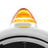 32644 by UNITED PACIFIC - Guide Headlight - 682-C Style, RH/LH, 7", Round, Powdercoated Black Housing, H4 Bulb, with 34 Bright White LED Position Light and Top Mount, Original Style, 5 LED Signal Light, Amber Lens