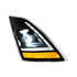 32939 by UNITED PACIFIC - Blackout Full LED Headlight with Switchable Sequential Turn Signal for 2018-2024 Volvo VNL - Passenger Side