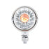 33019 by UNITED PACIFIC - Marker Light - Clear, LED, Double Face, Chrome Housing, Watermelon Style