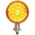 33425 by UNITED PACIFIC - Halogen Honda Light - Assembly, with Crystal Reflector, Single Contact Bulb, Amber Lens, Chrome-Plated Steel, Diamond Design, 1-1/8" Mounting Arm