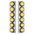 United Pacific 33810 Air Cleaner Light Box Panel Air Cleaner Light Box Panel - Stainless Steel, 12 Cutouts, Amber LED/Lens,