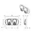34009 by UNITED PACIFIC - Clearance Light Bezel - Oval Skull