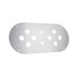 34026 by UNITED PACIFIC - Dome Light Bracket - Stainless Steel, with 8 x 3/4" Mini Light Cut-Outs
