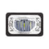 34131 by UNITED PACIFIC - ULTRALIT LED 4" x 6" Heated Low Beam Chrome Headlight with Glass Lens/Aluminum Housing