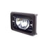 34133 by UNITED PACIFIC - ULTRALIT LED 4" x 6" Heated Low Beam Black Headlight with Glass Lens/Aluminum Housing