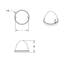 34410 by UNITED PACIFIC - Truck Cab Light - 9 LED Dual Function "Glo" Watermelon Flush Mount Kit
