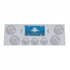 34603 by UNITED PACIFIC - Tail Light Panel - Stainless Steel, Rear Center, with 4X10 LED 4" Light & 3X13 LED 2.5" Beehive Light & Bezel, Red LED/Clear Lens