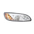 34854 by UNITED PACIFIC - Headlight Assembly - Passenger Side, Chrome, LED, with Color Changing Position Light Bar