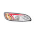 34854 by UNITED PACIFIC - Headlight Assembly - Passenger Side, Chrome, LED, with Color Changing Position Light Bar