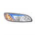 34854 by UNITED PACIFIC - Headlight Assembly - Passenger Side, Chrome, LED, with Color Changing Position Light Bar