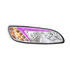 34854 by UNITED PACIFIC - Headlight Assembly - Passenger Side, Chrome, LED, with Color Changing Position Light Bar