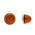 35075 by UNITED PACIFIC - Marker Light - UltraBurst Watermelon Glass, Amber LED and Lens, Flush Mount