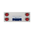 35082 by UNITED PACIFIC - Tail Light Panel - Stainless Steel, 4 x 7-LED 4" Lights w/ Bezel, Red LED/Red Lens