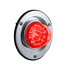 35347 by UNITED PACIFIC - Marker Light - GloLight Watermelon Glass, Red LED and Clear Lens, with Bezel