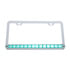 39745 by UNITED PACIFIC - License Plate Frame - Chrome, with 14 LED 12" Light Bar, Amber LED/Clear Lens