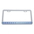 39779 by UNITED PACIFIC - License Plate Frame - Chrome, with 14 LED 12" Light Bar, Blue LED/Clear Lens