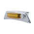 39870 by UNITED PACIFIC - Fender Light Bracket - Chrome Die-Cast, with 12 LED Reflector Light, Amber LED/Amber Lens