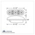 39978 by UNITED PACIFIC - Turn Signal Light - 7 LED Oval Reflector, Amber LED/Clear Lens
