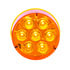 39984 by UNITED PACIFIC - 7-LED Single Function 2" Round Clearance/Marker Light, Amber LED, Amber Lens