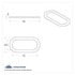 United Pacific 40918 Window Cover Window Cover - Chrome, Exterior, Oval, with Adhesive, for Peterbilt