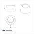 United Pacific 41007 Turn Signal Trim Dash Indicator Light Trim - Chrome, Plastic, Round, for 1967-1987 Peterbilt 359
