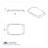 United Pacific 41185 Speaker Cover Speaker Cover - Chrome, Rectangular, for 2006-2019 Peterbilt 379/386/387/388/389