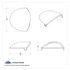 United Pacific 41384 Dome Light Lens Dome Light Lens - Round, Clear, for 2006+ Kenworth