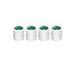70056 by UNITED PACIFIC - Tire Valve Stem Cap - Chrome, Round, with Green Diamond